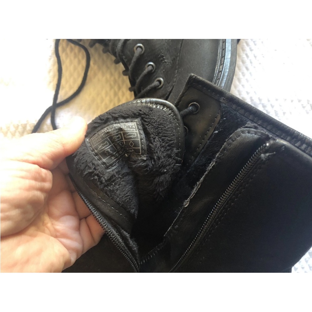 Josef Seibel Selen Shoes Women 36 Booties Black Leather Lace Up Casual Mid Boots - Picture 3 of 4